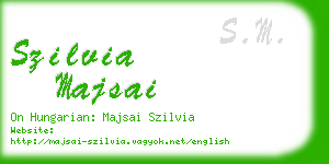 szilvia majsai business card